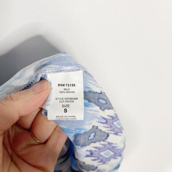 Athleta Small S Blue Kissma Maxi Dress Halter Neck Tie Waist Keyhole Slit Casual - Picture 10 of 12